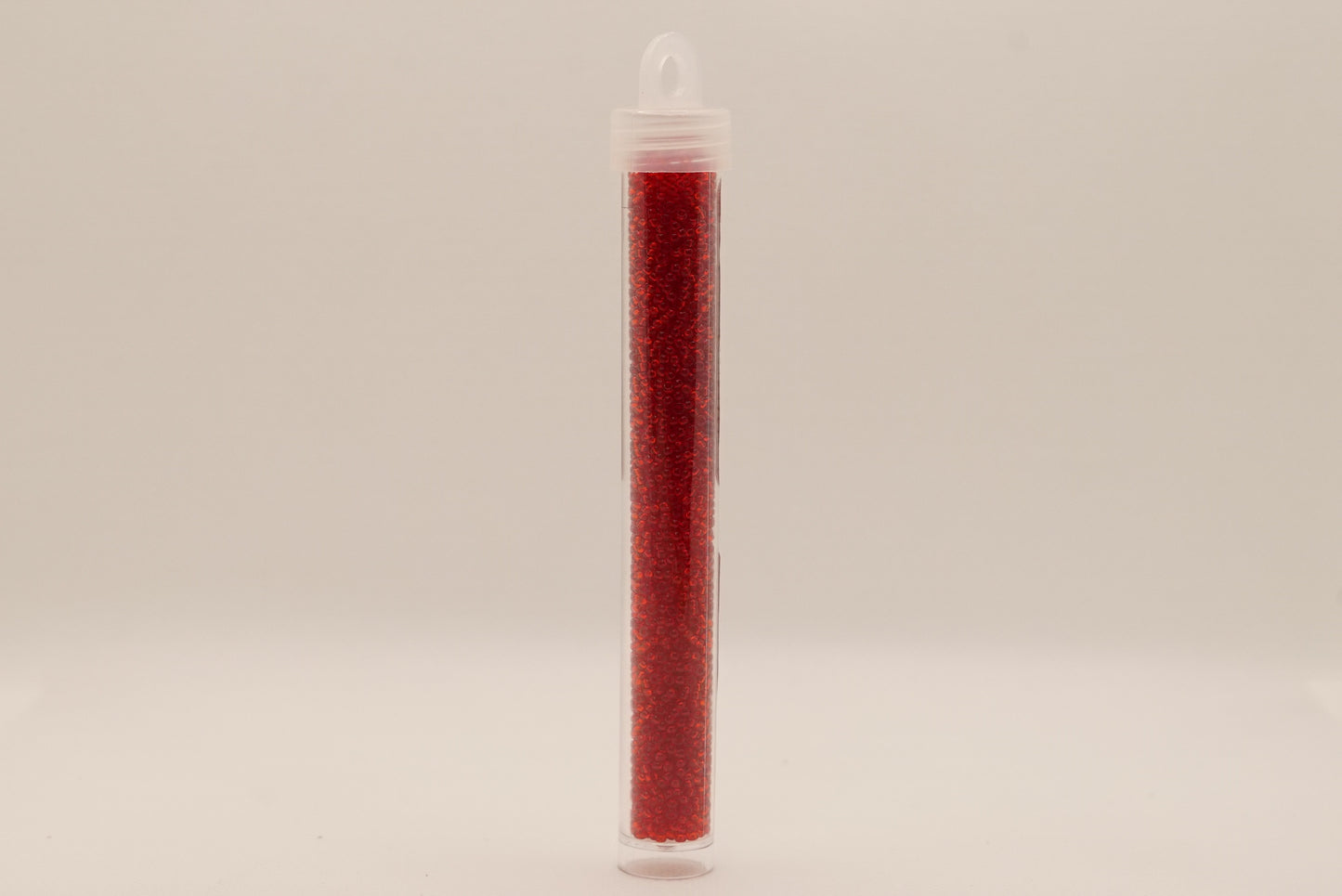 1 - 11/0 Vial Transparent Light Red