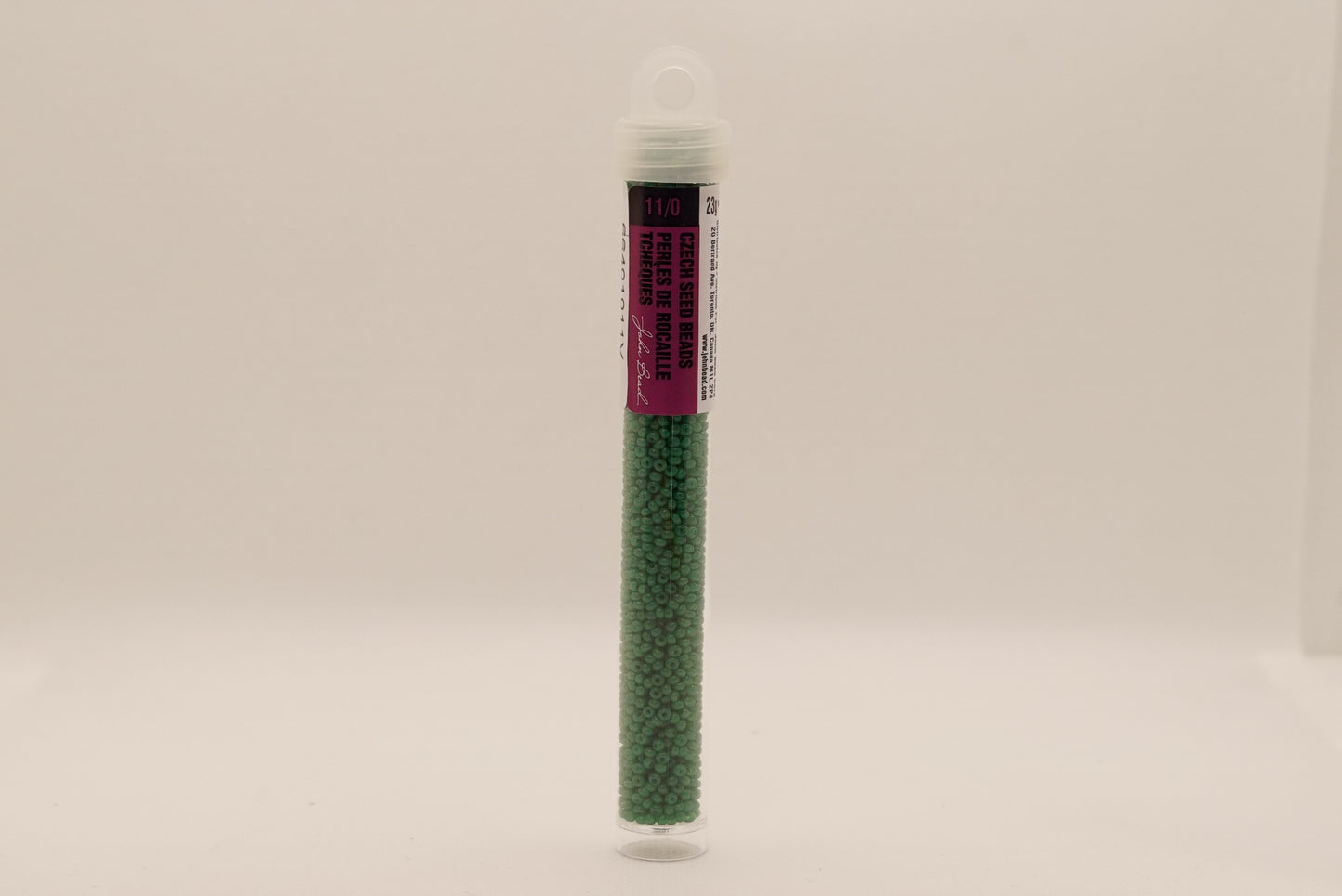 10 - 11/0 Vial Opaque Green