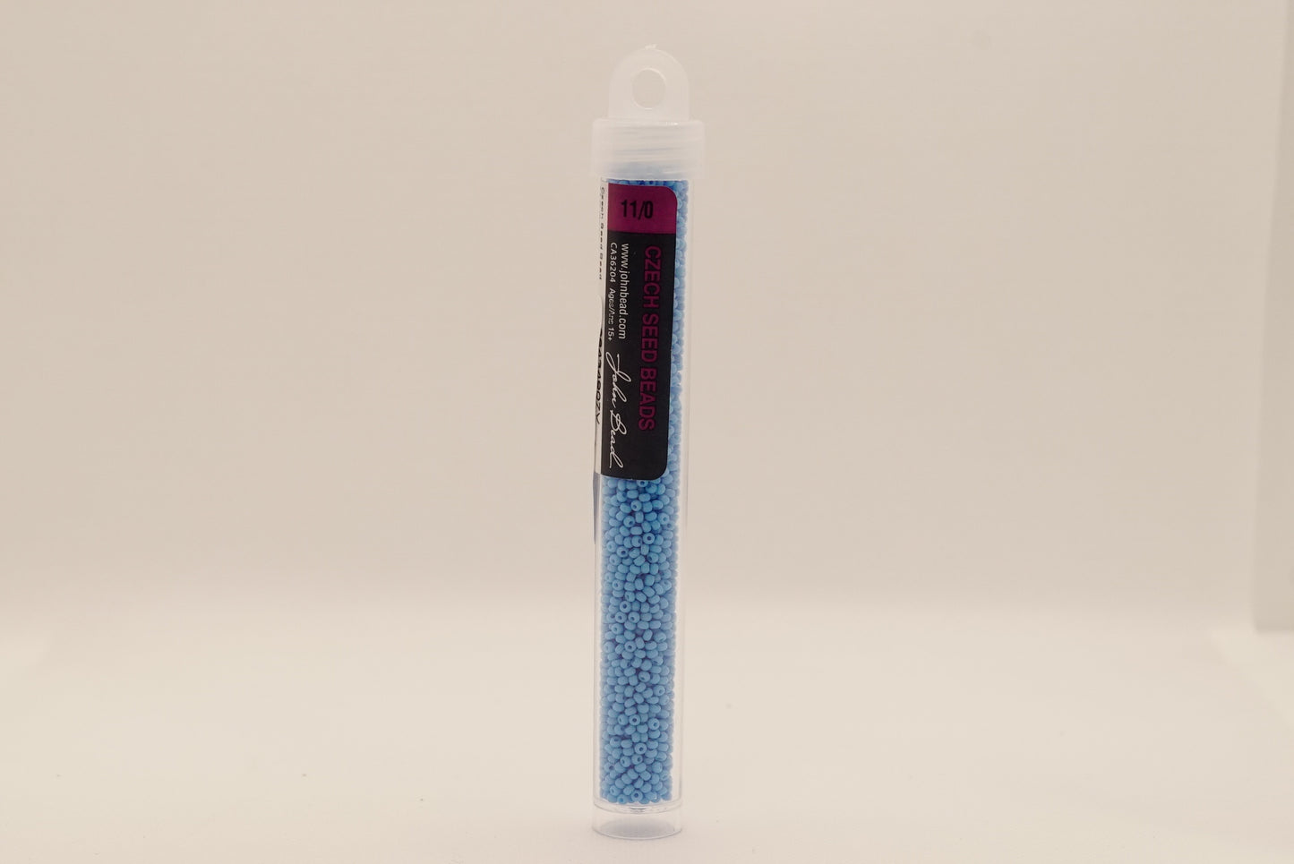 34 - 11/0 Vial Opaque Light Blue