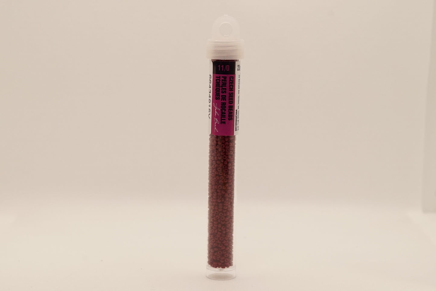 42 - 11/0 Vial Opaque Cranberry