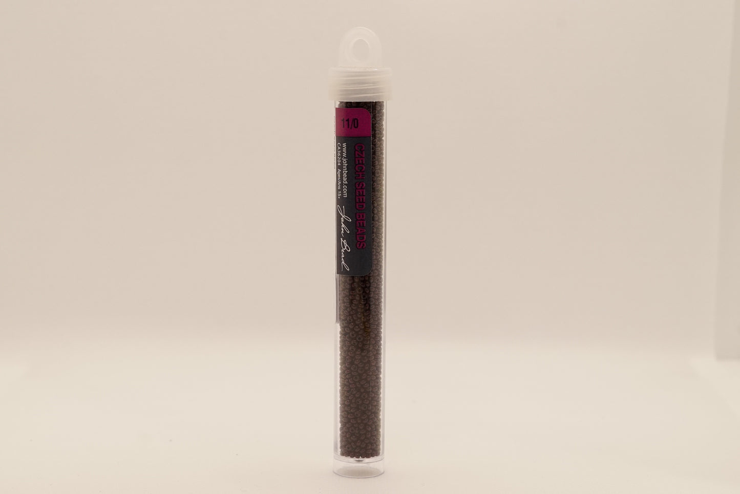 52 - 11/0 Vial Opaque Dark Brown