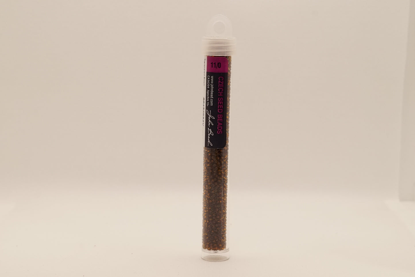 58 - 11/0 Vial Transparent Brown
