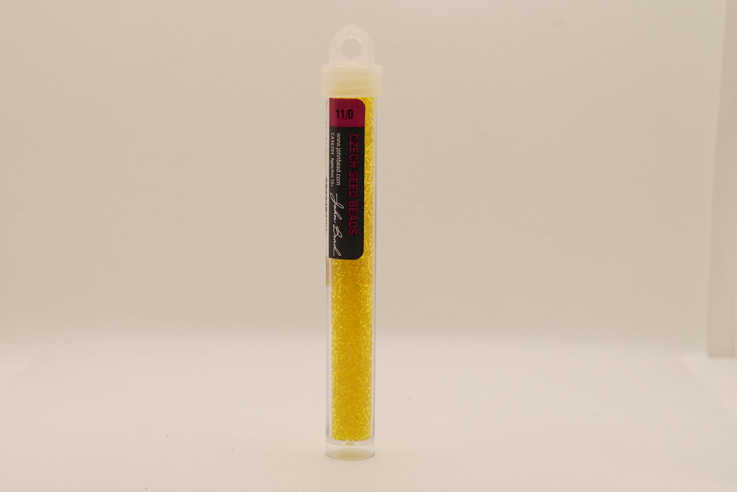 62 - 11/0 Vial Transparent Yellow