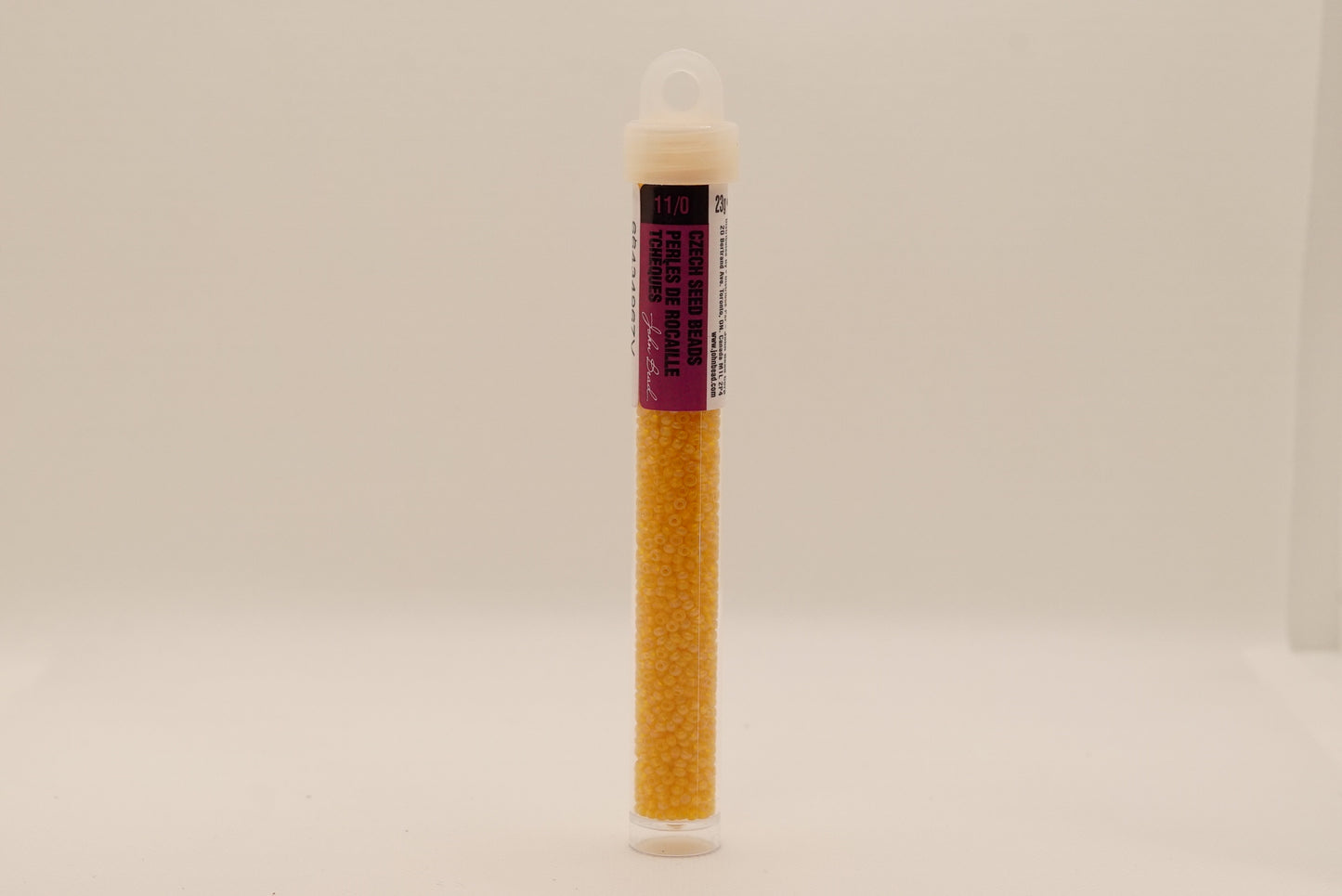 80 - 11/0 Vial Transparent Light Orange Matt AB