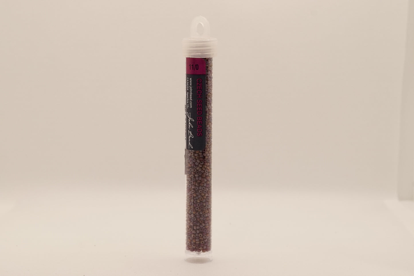 81 - 11/0 Vial Transparent Dark Red Matt