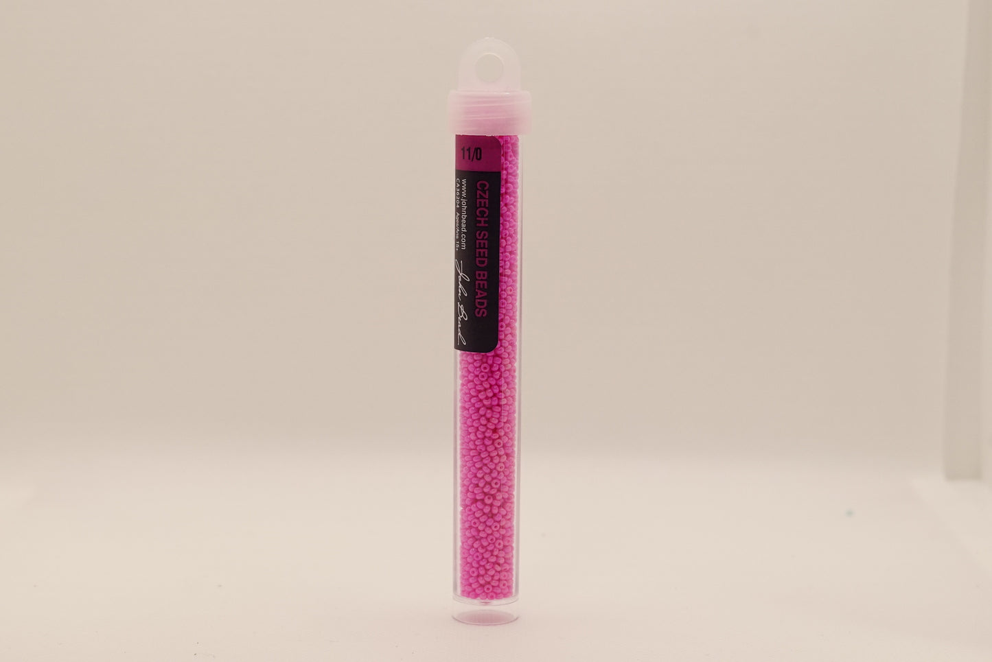 108 - 11/0 Vial Opaque Rose Dyed