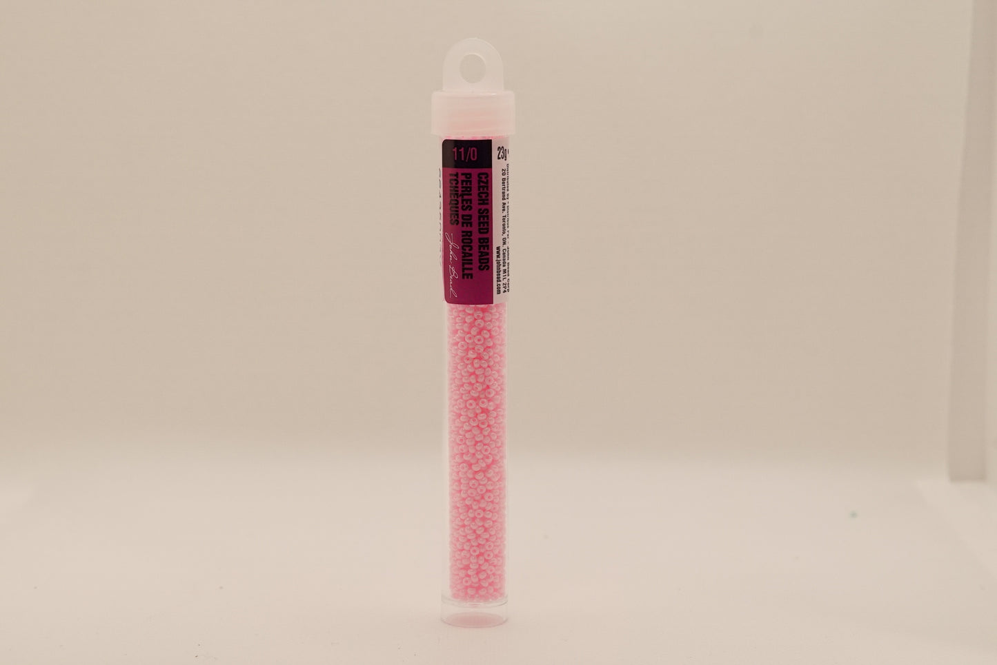 110 - 11/0 Vial Opaque Pink Dyed