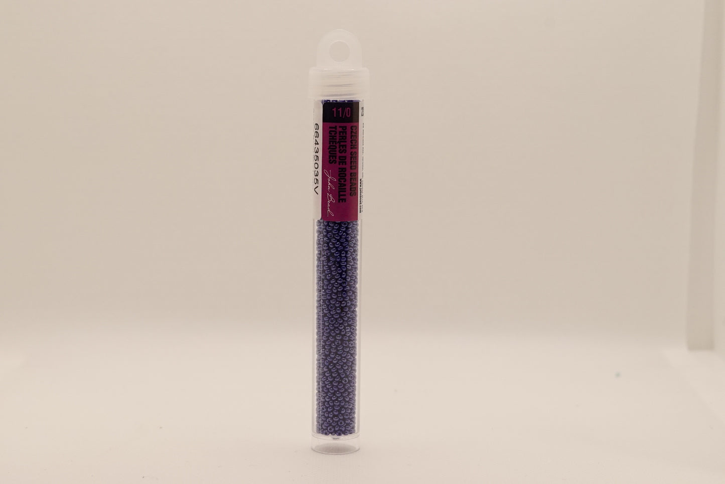 129 - 11/0 Vial Opaque Royal Blue Luster
