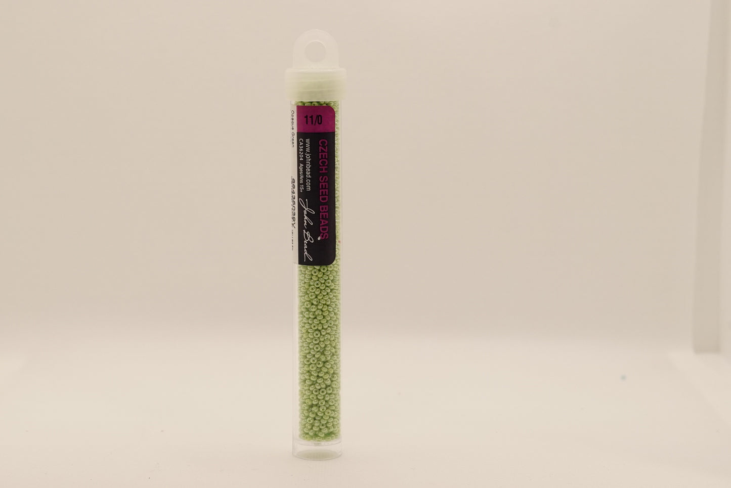 131 - 11/0 Vial Opaque Green Luster