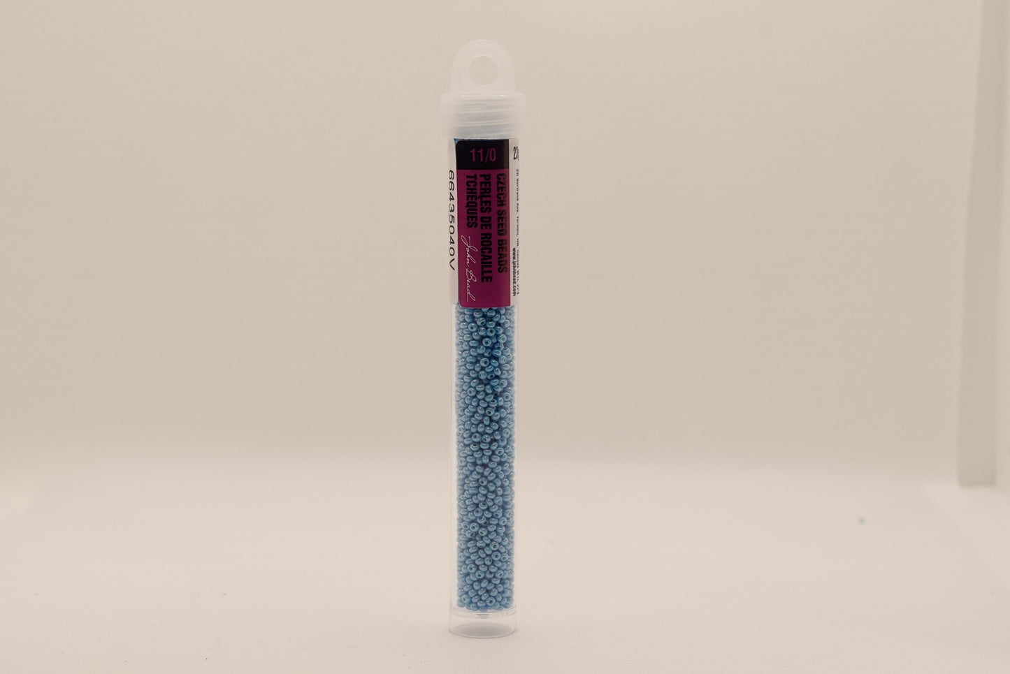 132 - 11/0 Vial Opaque Light Blue Luster