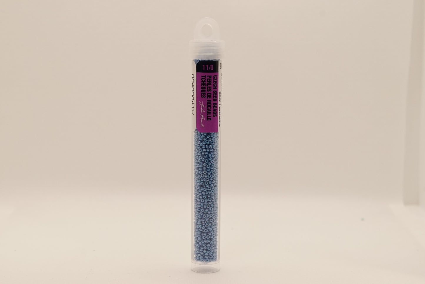 133 - 11/0 Vial Opaque Blue Luster