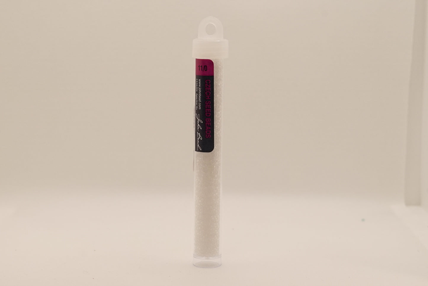 143 - 11/0 Vial Transparent Crystal Matt