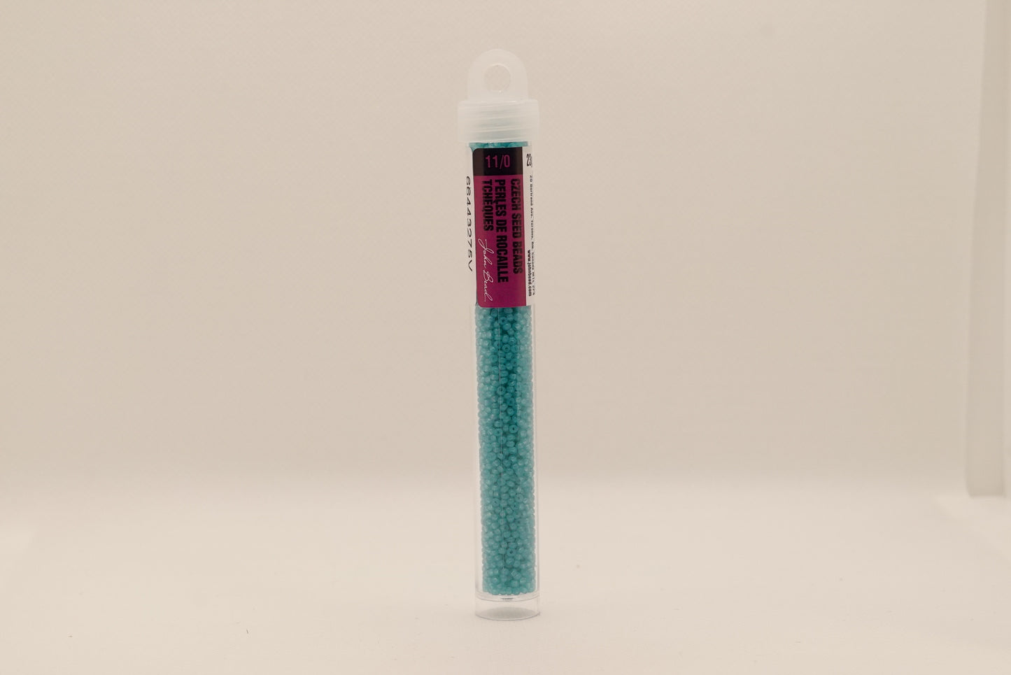 220 - 11/0 Vial Alabaster Turquoise Solgel