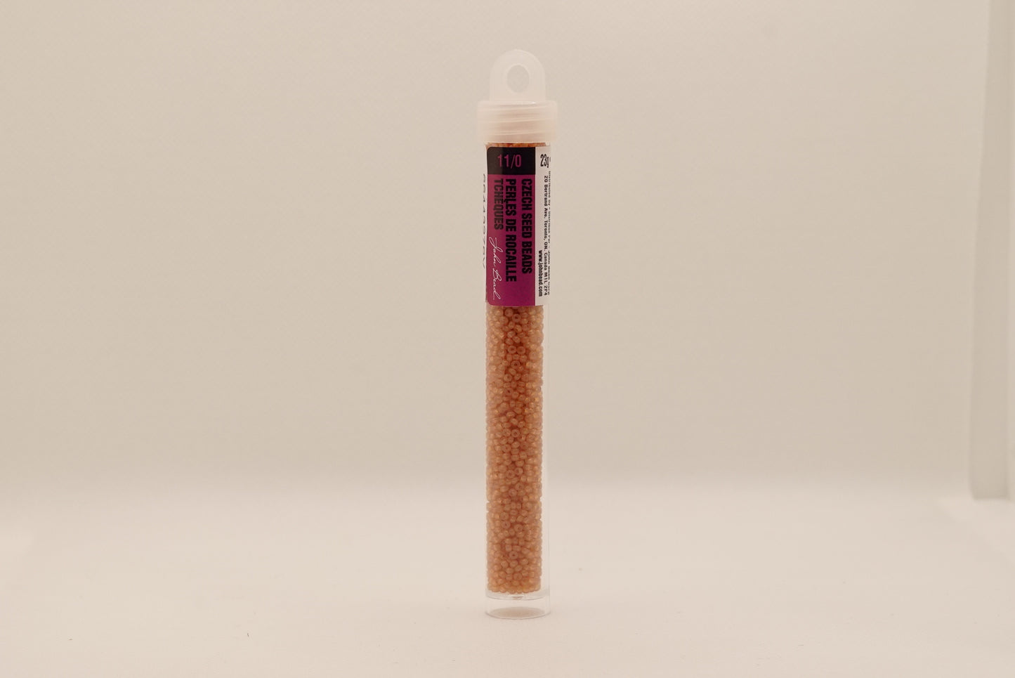 221 - 11/0 Vial Alabaster Light Brown Solgel