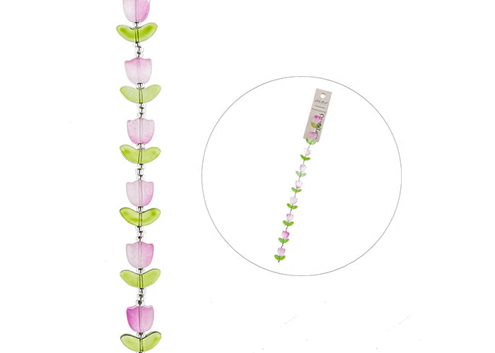 Crystal Lane Bead Strand Tulip Purple