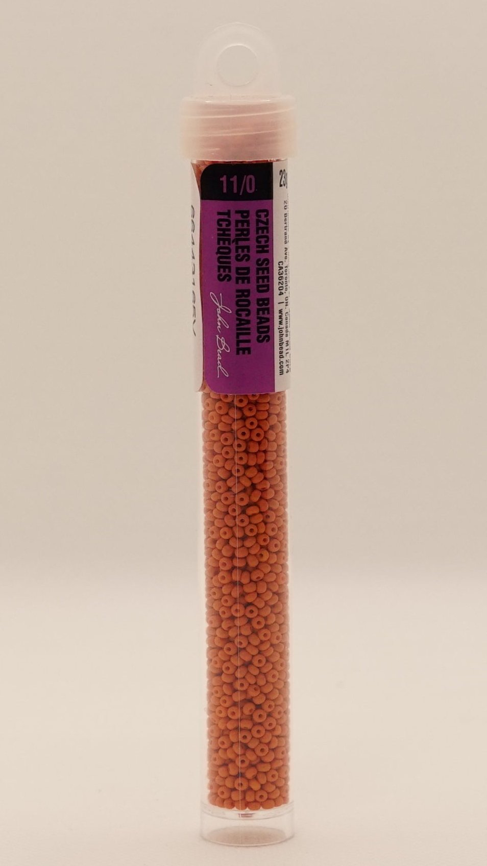 11/0 PermaLux Dyed Chalk Orange Matt 296
