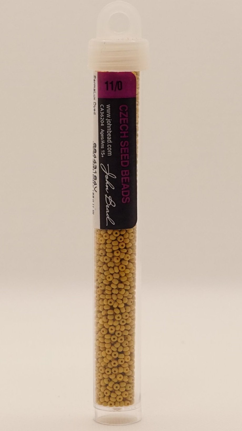 11/0 PermaLux Dyed Chalk Yellow-Brown Matt 297