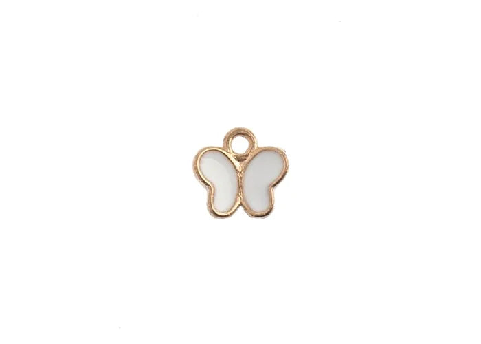 Sweet & Petite Charms 8x8mm Butterfly White 10pcs