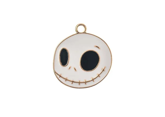 Sweet & Petite Halloween Charms 21x20mm Ghost Happy Face 8pcs