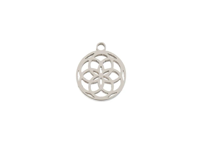 Sweet & Petite Charms 9.1x10.5mm Dreamcatcher Silver 10pcs