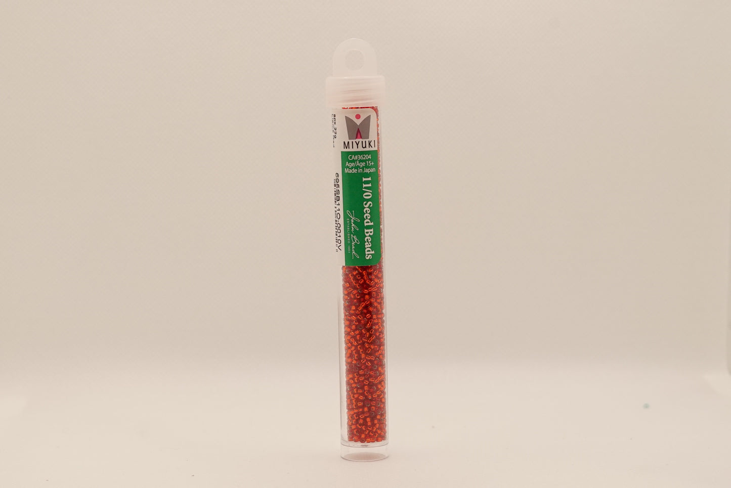 329 - Miyuki Seed Bead 11/0 Flame Red Silver Lined
