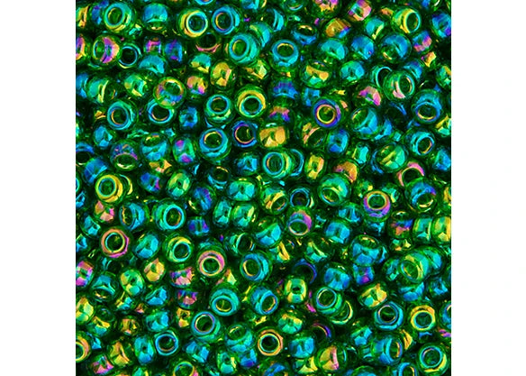376 - Miyuki Seed Bead 11/0 Green Transparent AB