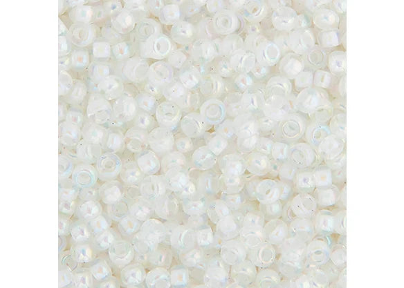 397 - Miyuki Seed Bead 11/0 White AB Lined-Dyed