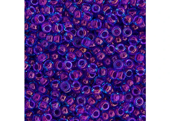 400 - Miyuki Seed Bead 11/0 Aqua Fuchsia Lined Luster