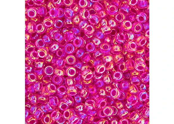 402 - Miyuki Seed Bead 11/0 Crystal Hot Pink Lined AB