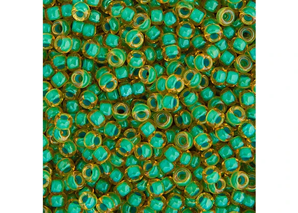 411 - Miyuki Seed Bead 11/0 Lt.Topaz Turquoise Lined Luster