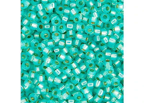 452 - Miyuki Seed Bead 11/0 AquaGreen S/L Opal Dyed Alabaster