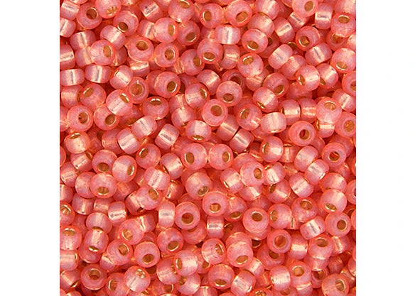 459 - Miyuki Seed Bead 11/0 Salmon S/L Dyed Alabaster