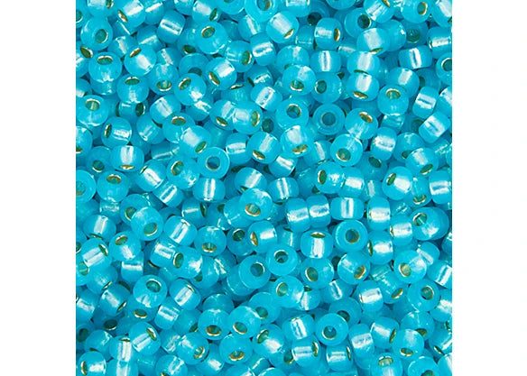 462 - Miyuki Seed Bead 11/0 Aqua S/L Dyed Alabaster