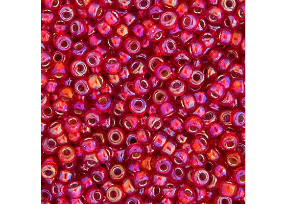 469 - Miyuki Seed Bead 11/0 Flame Red Silver Lined AB