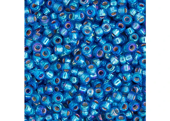 472 - Miyuki Seed Bead 11/0 Sapphire Silver Lined AB