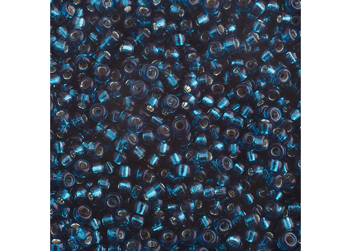 480 - Miyuki Seed Bead 11/0 Blue Zircon Silver lined Dyed