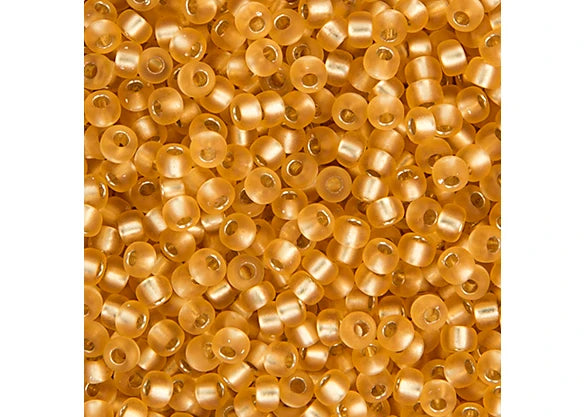 482 - Miyuki Seed Bead 11/0 Gold Silver Lined Semi-frosted