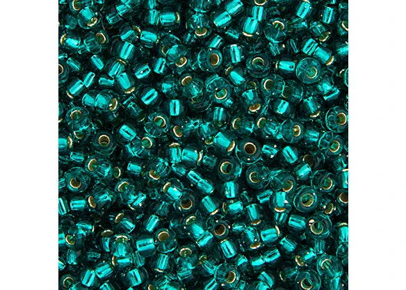 490 - Miyuki Seed Bead 11/0 Teal Caribbean Silver Lined