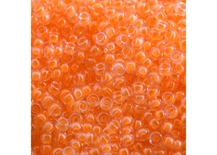 493 - Miyuki Seed Bead 11/0 Orange Luminous Neon C/L