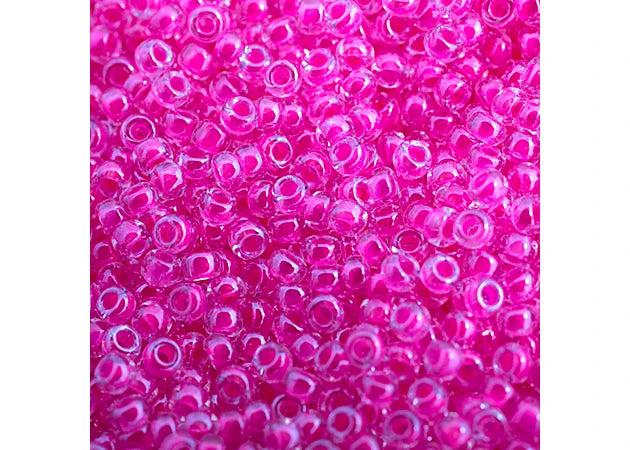 496 - Miyuki Seed Bead 11/0 Hot Pink Luminous Neon C/L