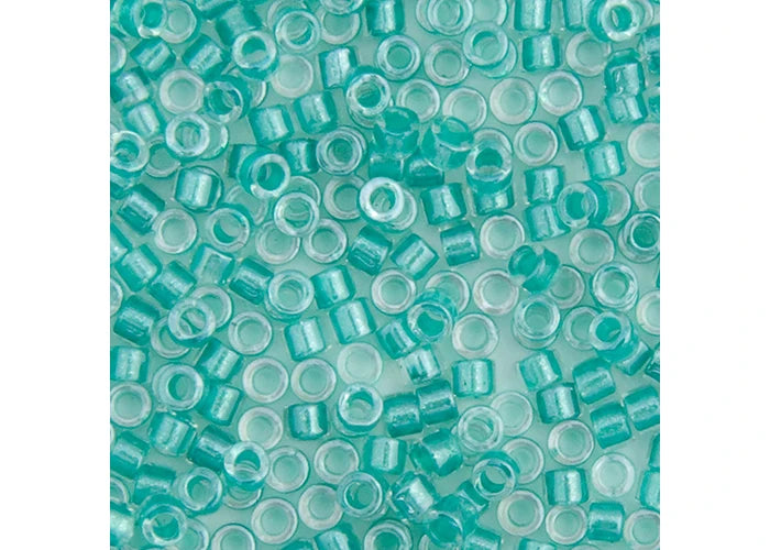 Miyuki Delica 11/0 Aqua Green Sparkle Crystal Lined