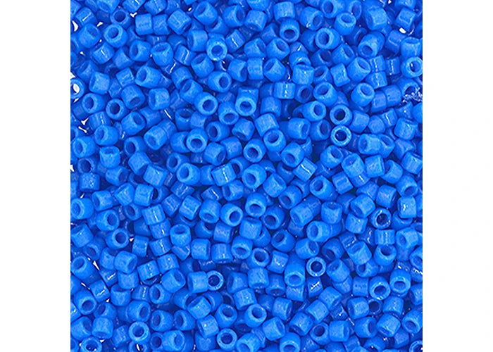 Miyuki Delica 11/0 Duracoat Opaque Dyed Blue Cerulean
