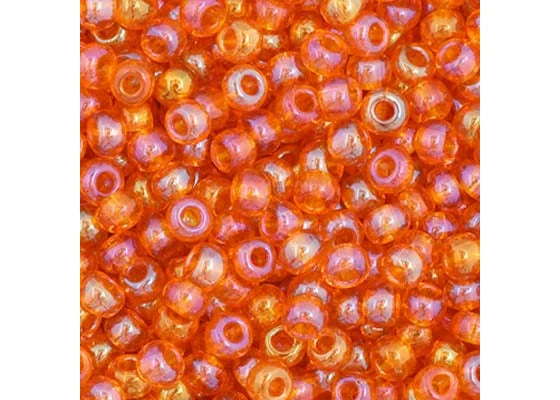 71 - 11/0 Vial Transparent Orange AB