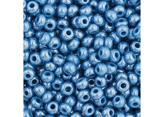 130 - 11/0 Vial Opaque Dark Blue Luster