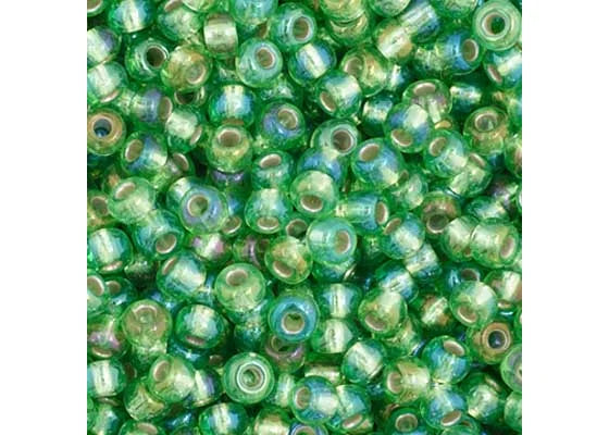 150 - 11/0 Vial S/L Green Rainbow