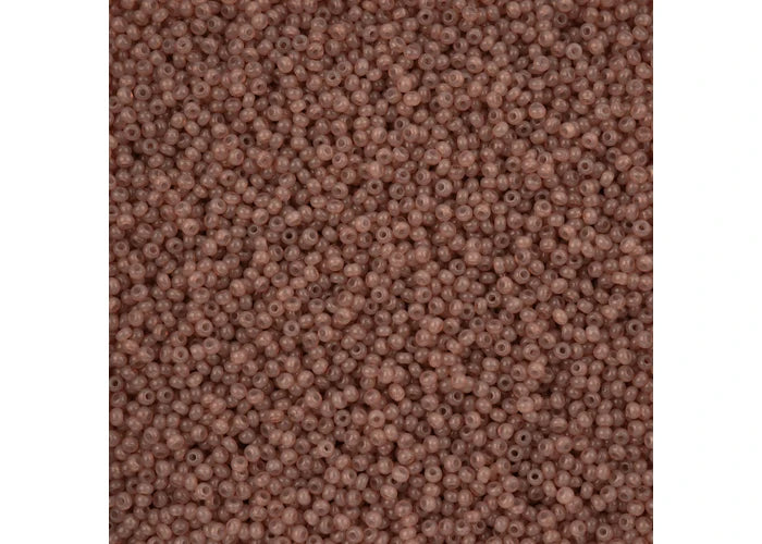 222 - 11/0 Vial Alabaster Medium Brown Solgel