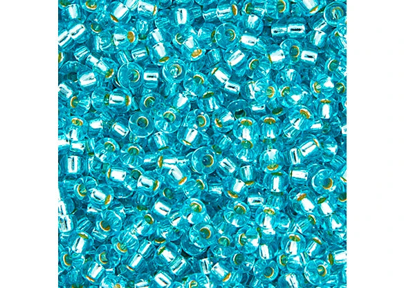 335 - Miyuki Seed Bead 11/0 Aqua Silver Lined