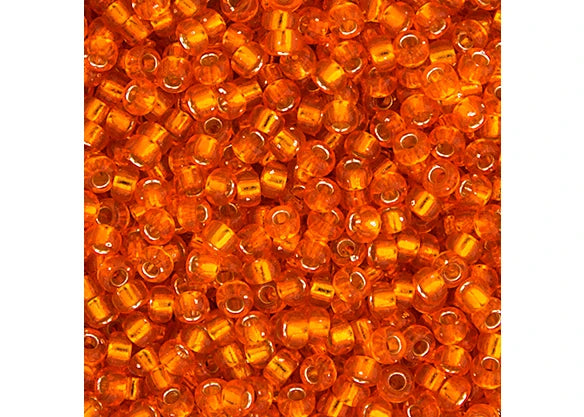 328 - Miyuki Seed Bead 11/0 Orange Silver Lined