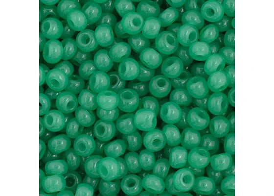 10 - 11/0 Vial Opaque Green