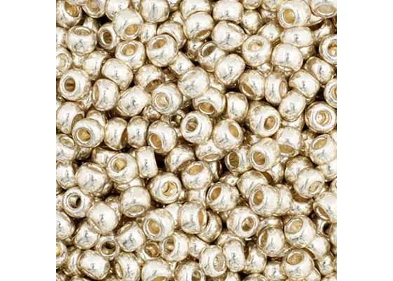 12 - 11/0 Vial Silver Metallic